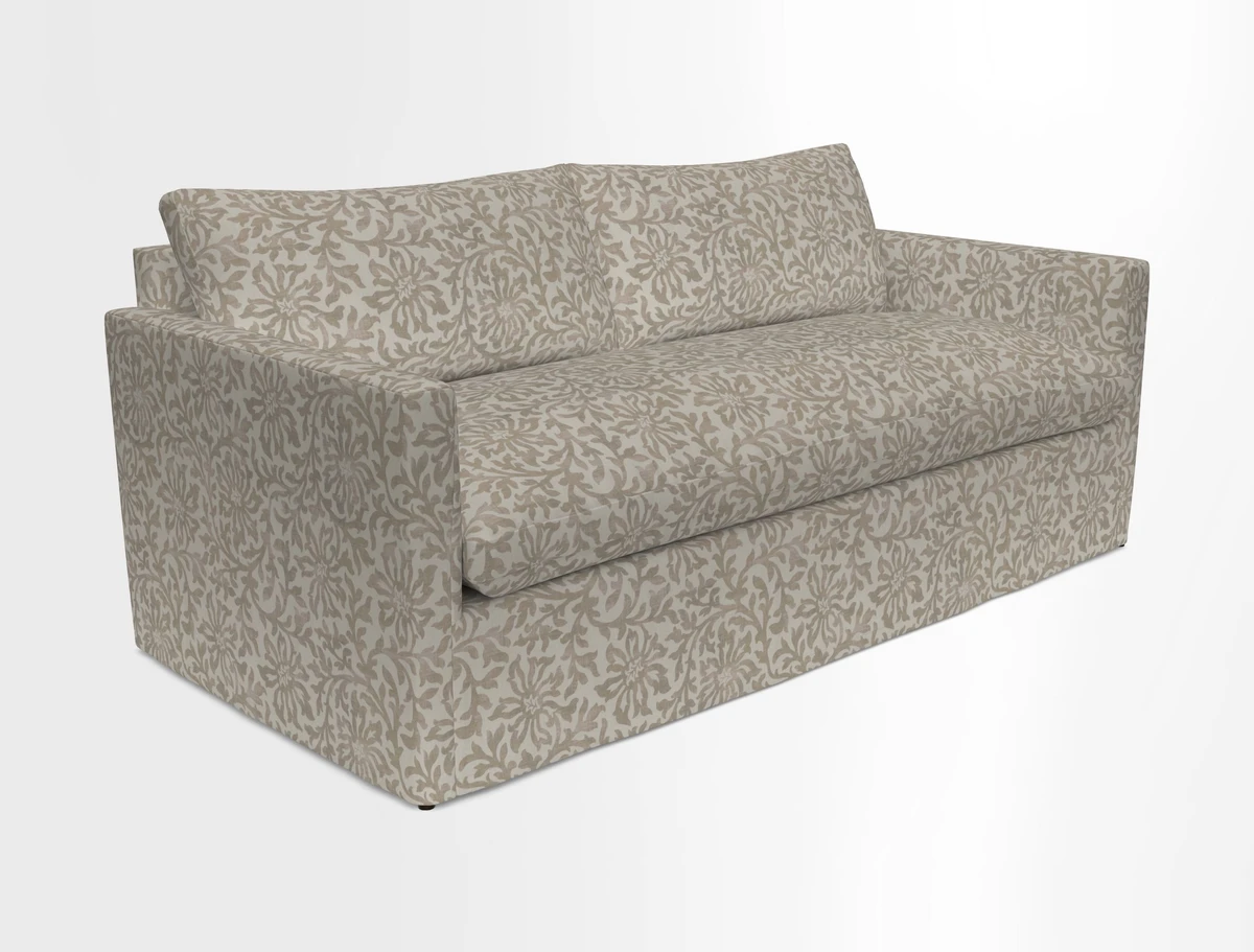 Heyshott 3 Seater Sofa in Two Tone Plain Biscuit. Loose cover option available