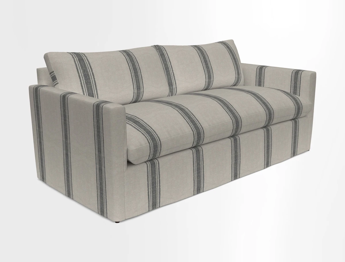 Heyshott 3 Seater Sofa in Two Tone Plain Biscuit. Loose cover option available