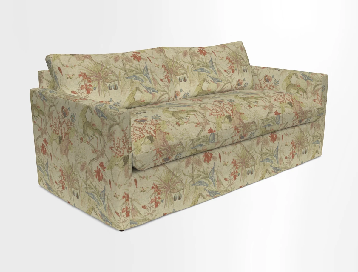 Heyshott 3 Seater Sofa in Two Tone Plain Biscuit. Loose cover option available