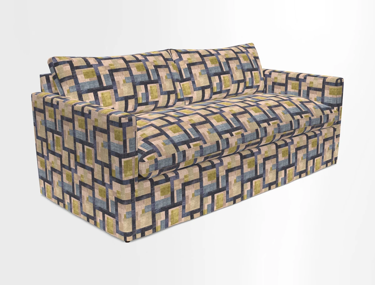 Heyshott 3 Seater Sofa in Two Tone Plain Biscuit. Loose cover option available