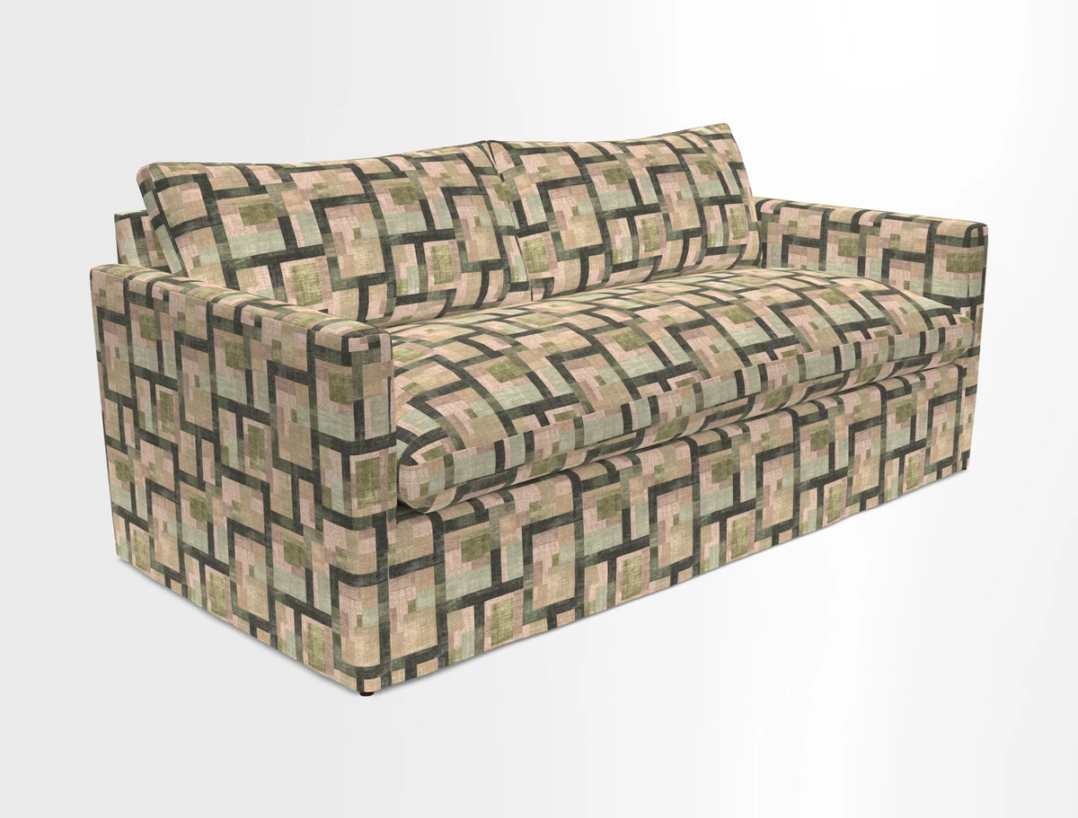 Heyshott 3 Seater Sofa in Two Tone Plain Biscuit. Loose cover option available