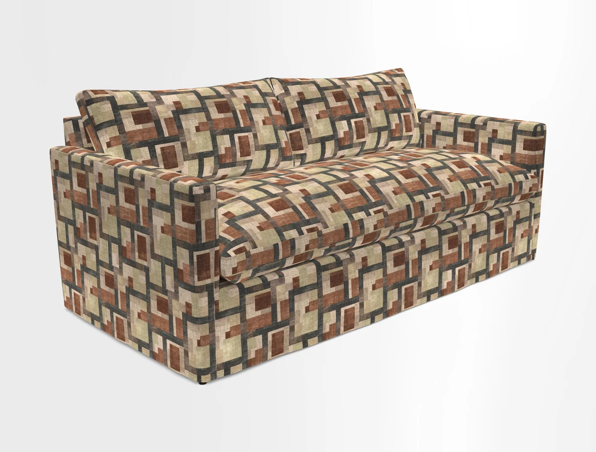 Heyshott 3 Seater Sofa in Two Tone Plain Biscuit. Loose cover option available