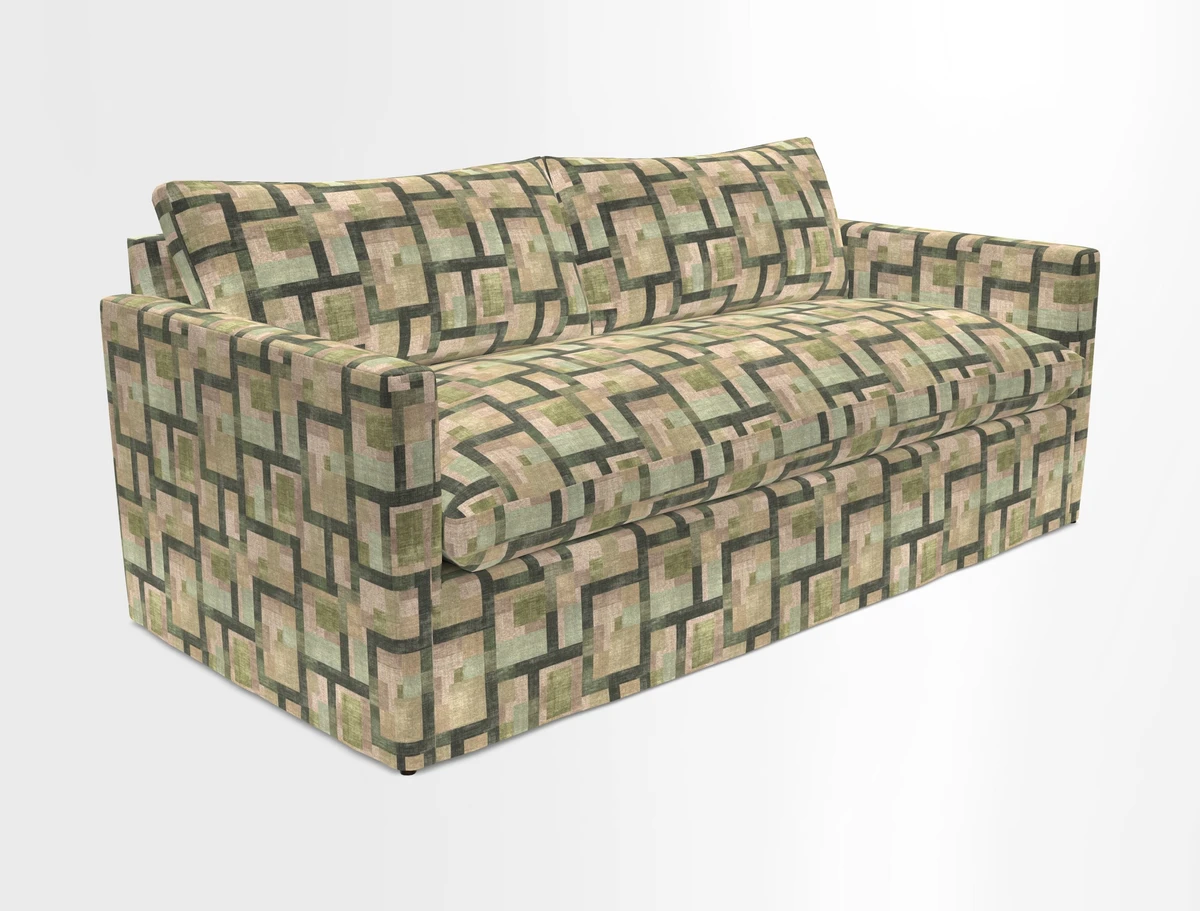 Heyshott 3 Seater Sofa in Two Tone Plain Biscuit. Loose cover option available