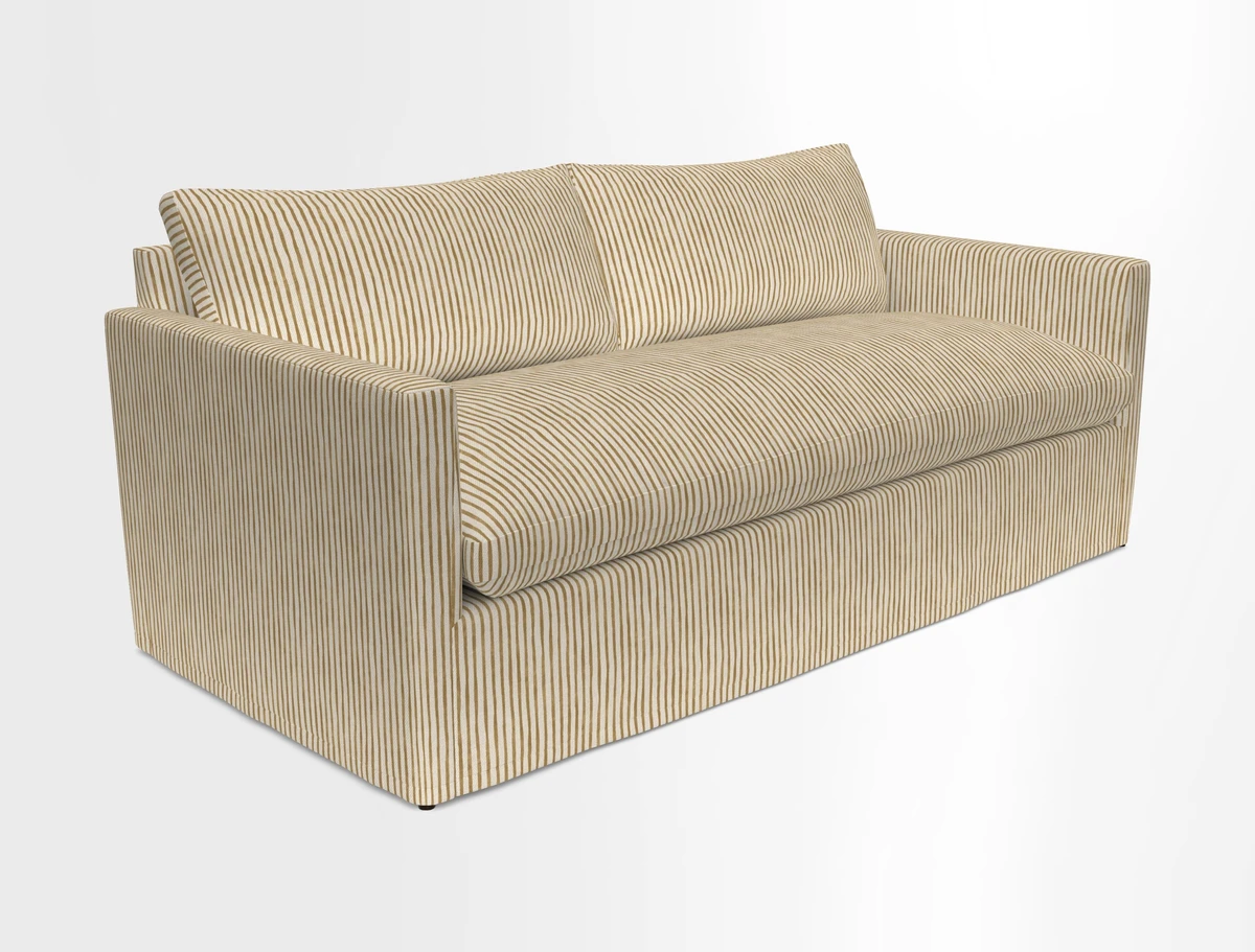 Heyshott 3 Seater Sofa in Two Tone Plain Biscuit. Loose cover option available