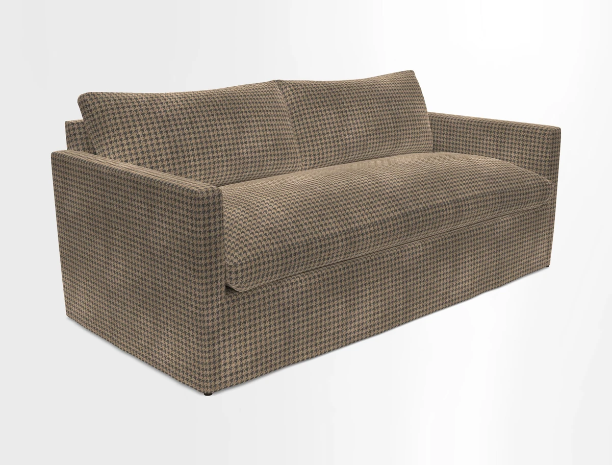 Heyshott 3 Seater Sofa in Two Tone Plain Biscuit. Loose cover option available