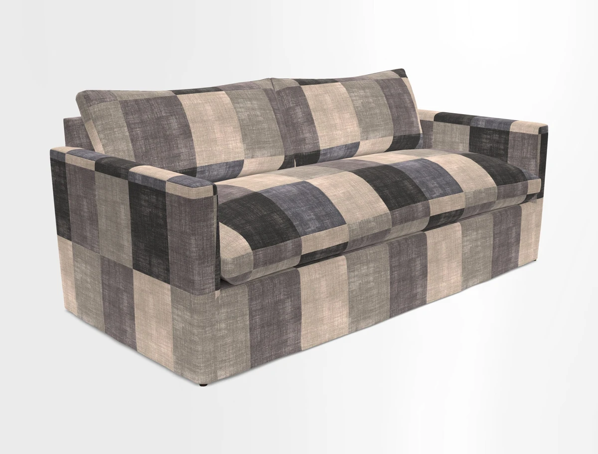 Heyshott 3 Seater Sofa in Two Tone Plain Biscuit. Loose cover option available