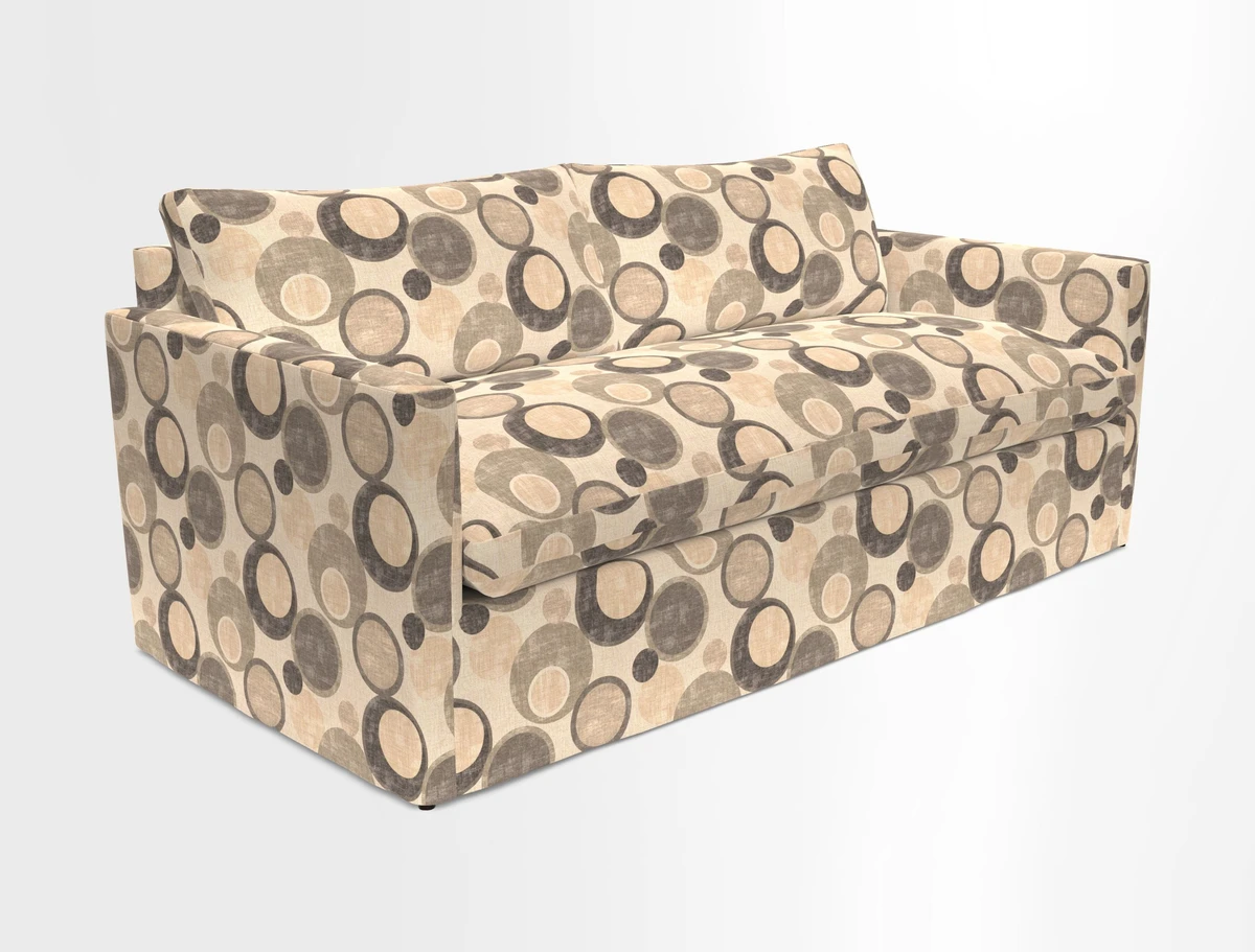 Heyshott 3 Seater Sofa in Two Tone Plain Biscuit. Loose cover option available