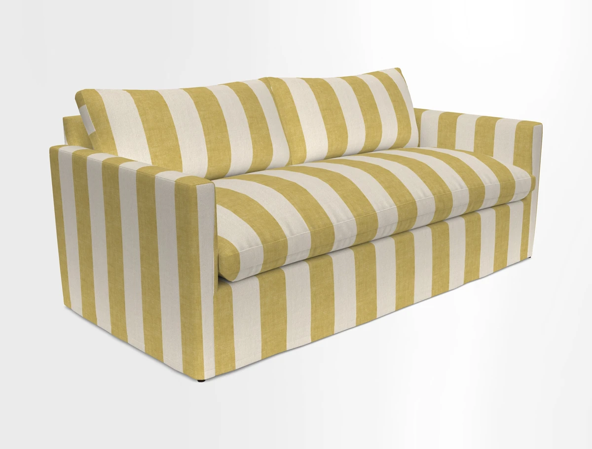 Heyshott 3 Seater Sofa in Two Tone Plain Biscuit. Loose cover option available