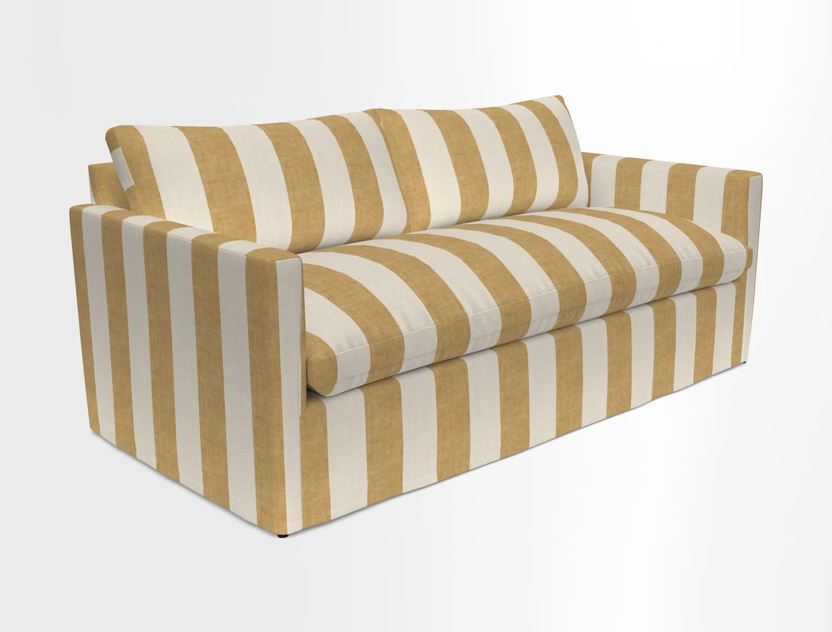 Heyshott 3 Seater Sofa in Two Tone Plain Biscuit. Loose cover option available
