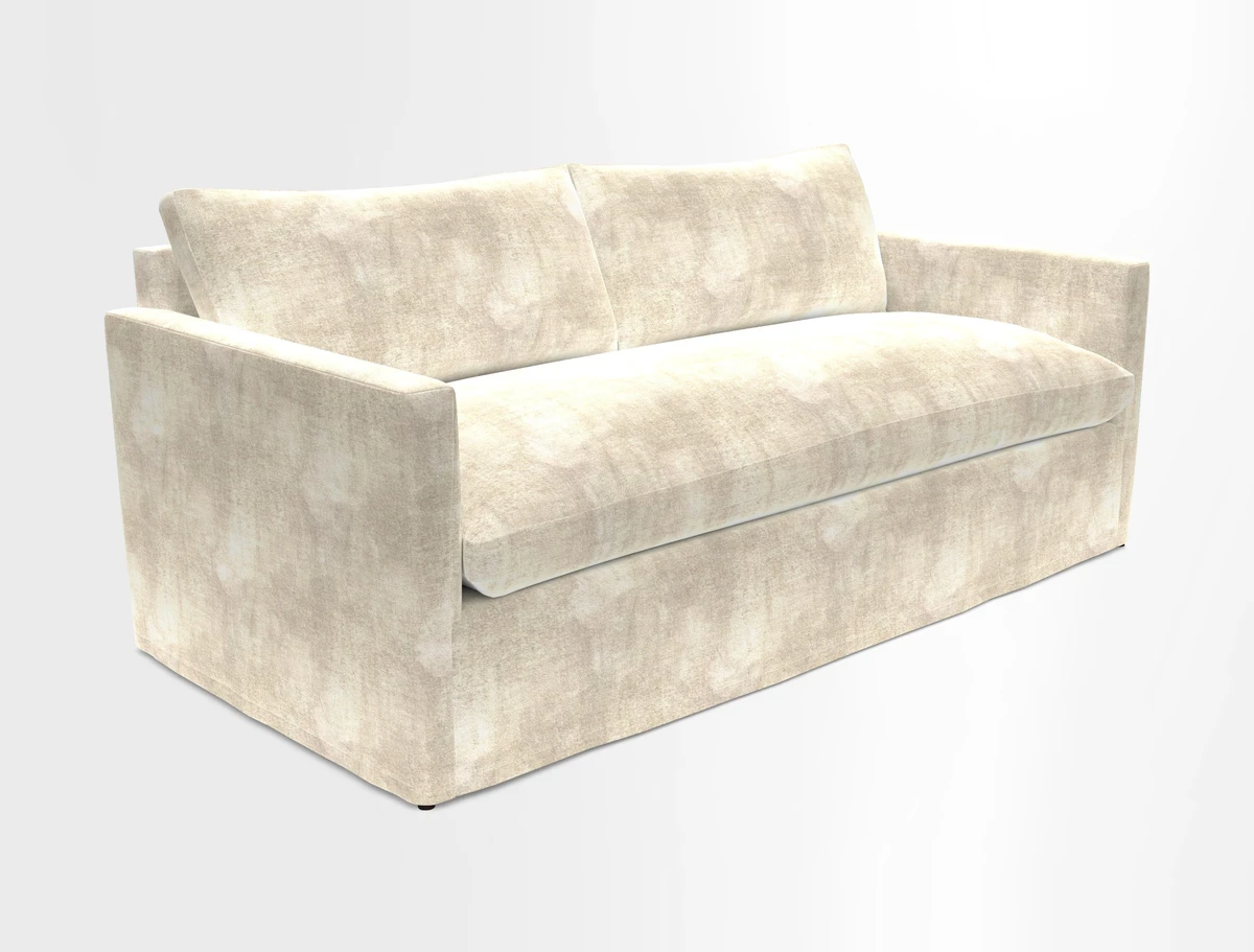 Heyshott 3 Seater Sofa in Two Tone Plain Biscuit. Loose cover option available