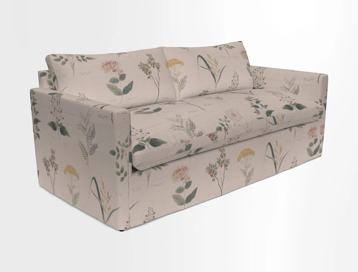 Heyshott 3 Seater Sofa in Two Tone Plain Biscuit. Loose cover option available