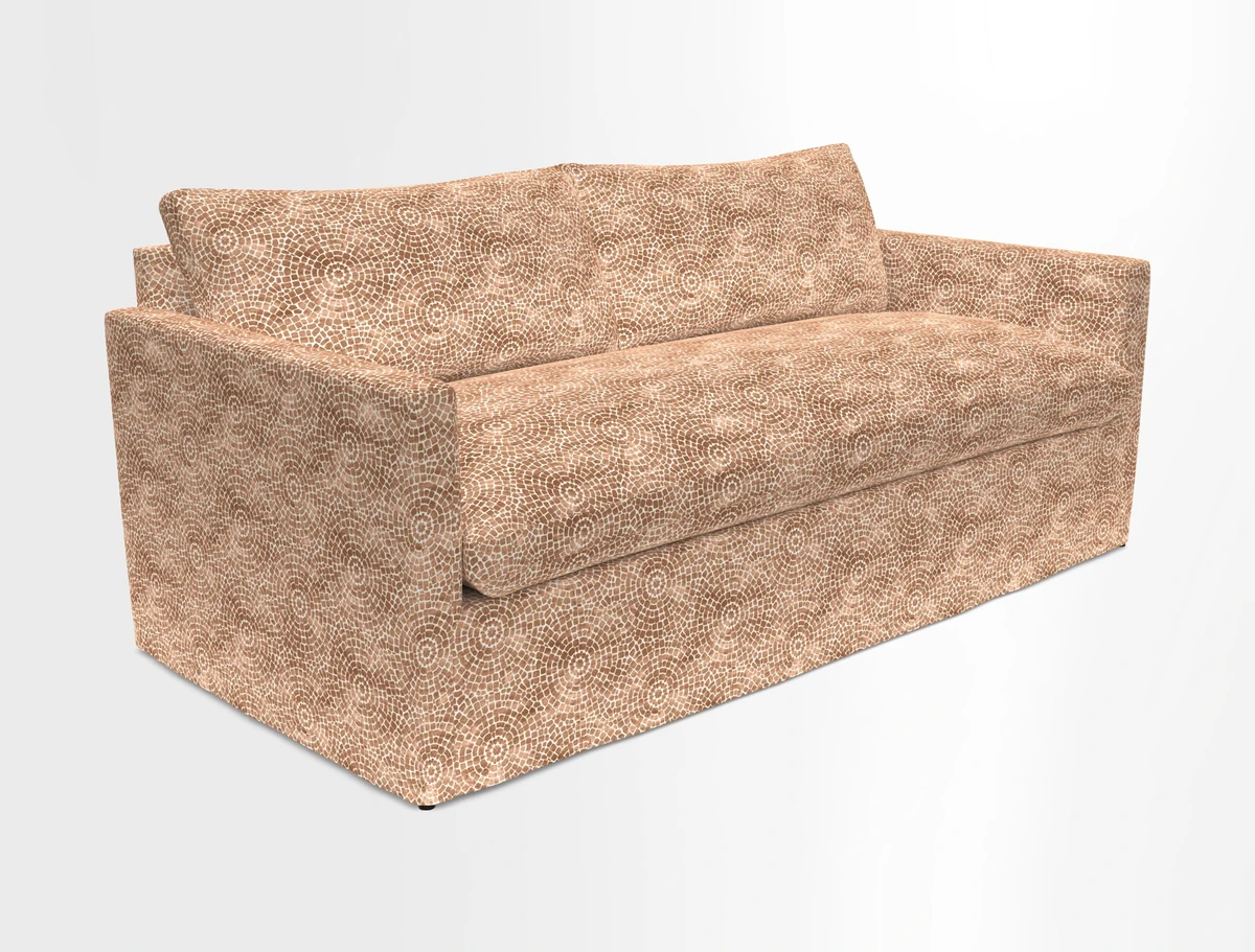 Heyshott 3 Seater Sofa in Two Tone Plain Biscuit. Loose cover option available