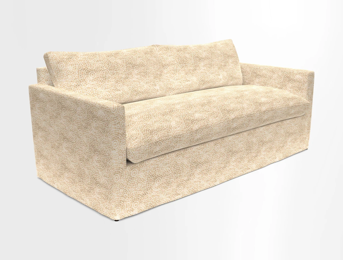 Heyshott 3 Seater Sofa in Two Tone Plain Biscuit. Loose cover option available