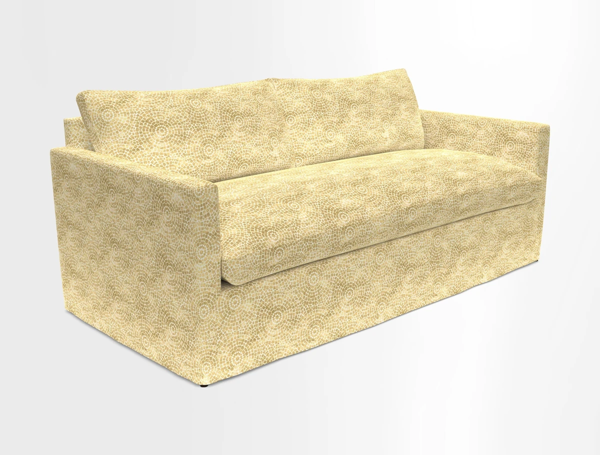 Heyshott 3 Seater Sofa in Two Tone Plain Biscuit. Loose cover option available