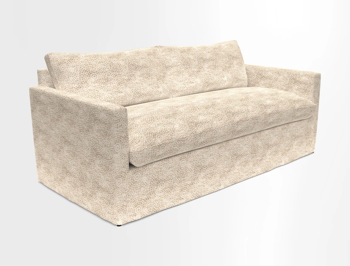 Heyshott 3 Seater Sofa in Two Tone Plain Biscuit. Loose cover option available