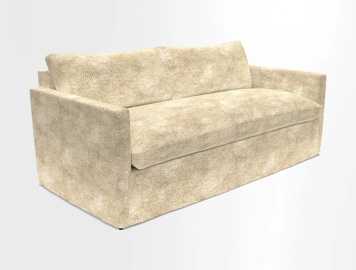 Heyshott 3 Seater Sofa in Two Tone Plain Biscuit. Loose cover option available