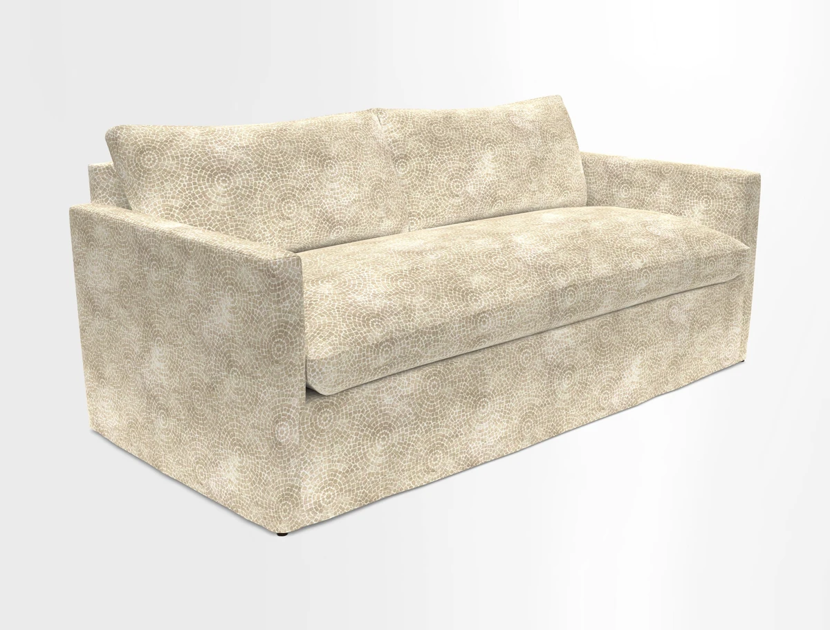 Heyshott 3 Seater Sofa in Two Tone Plain Biscuit. Loose cover option available