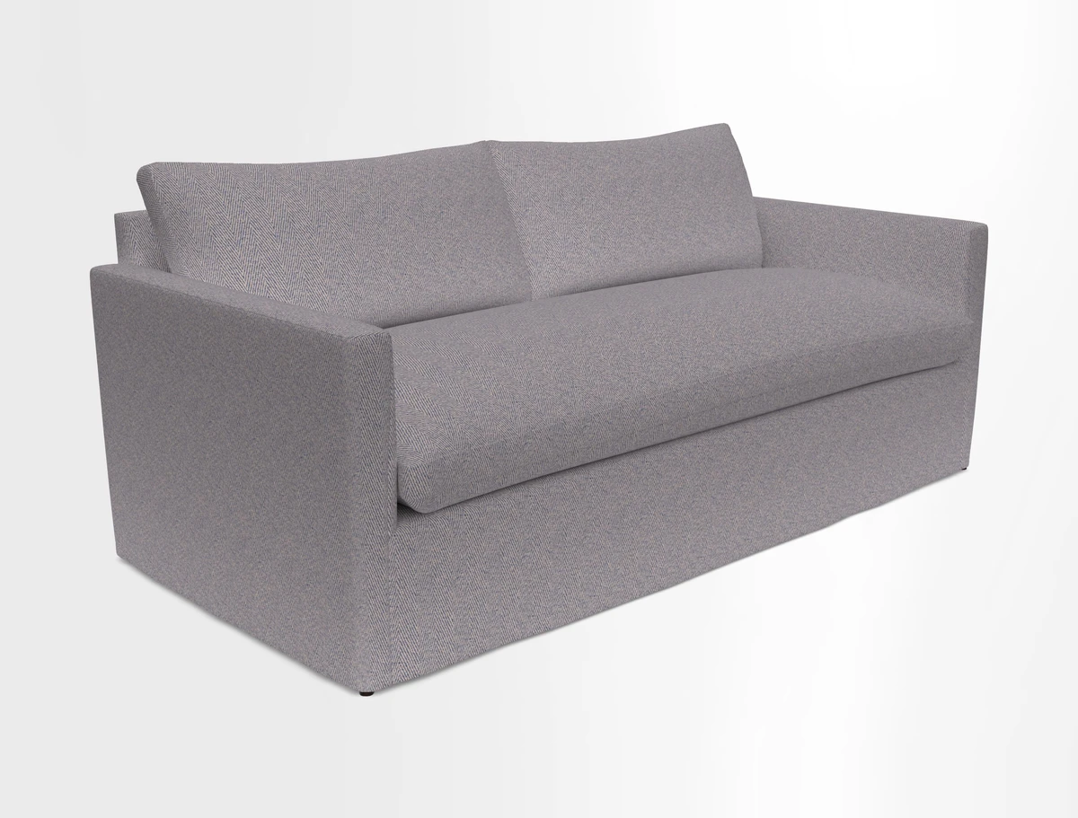 Heyshott 3 Seater Sofa in Two Tone Plain Biscuit. Loose cover option available