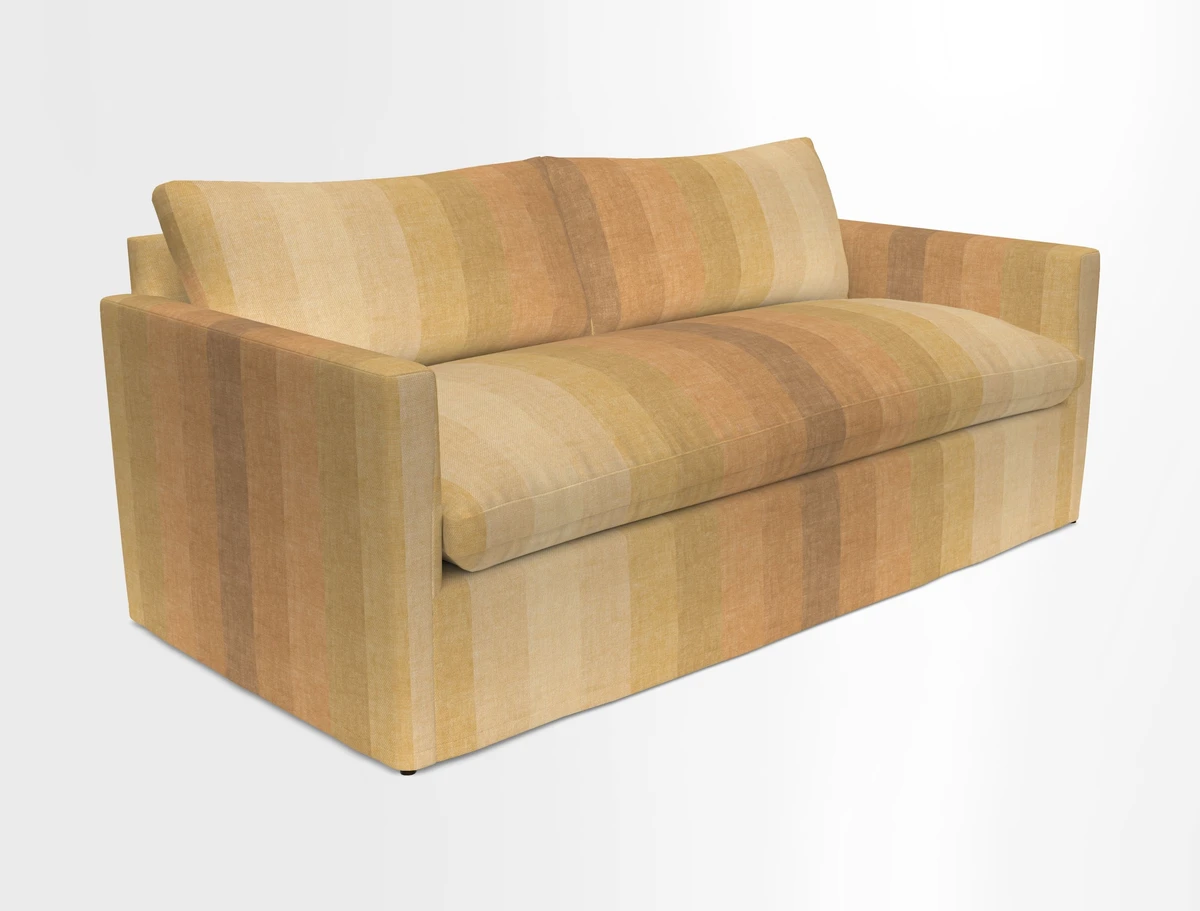 Heyshott 3 Seater Sofa in Two Tone Plain Biscuit. Loose cover option available