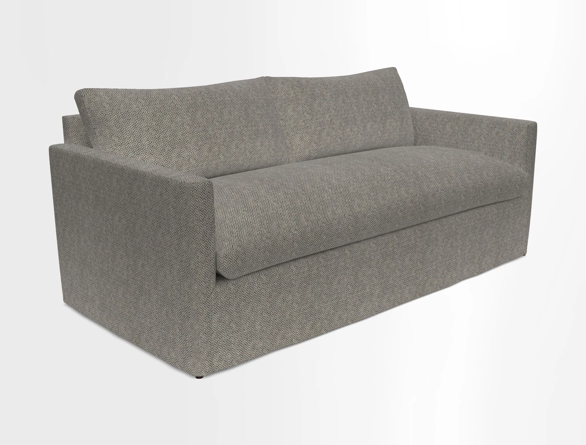 Heyshott 3 Seater Sofa in Two Tone Plain Biscuit. Loose cover option available