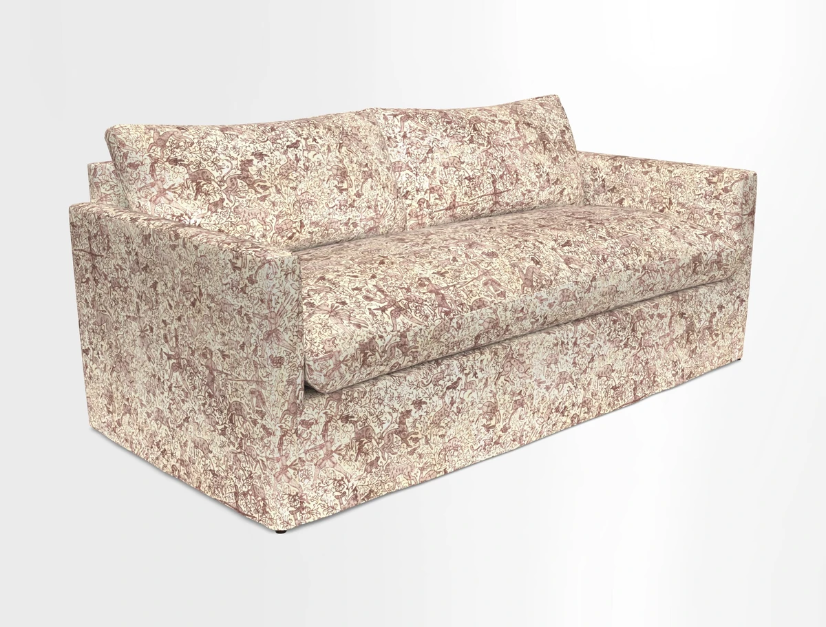 Heyshott 3 Seater Sofa in Two Tone Plain Biscuit. Loose cover option available