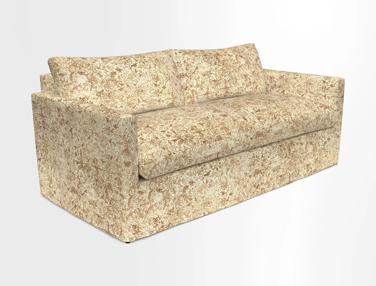 Heyshott 3 Seater Sofa in Two Tone Plain Biscuit. Loose cover option available