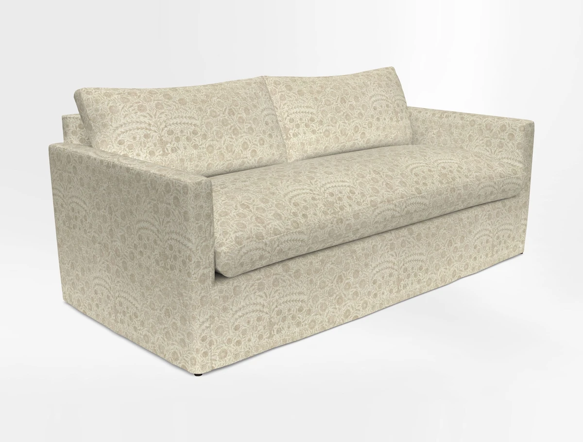 Heyshott 3 Seater Sofa in Two Tone Plain Biscuit. Loose cover option available