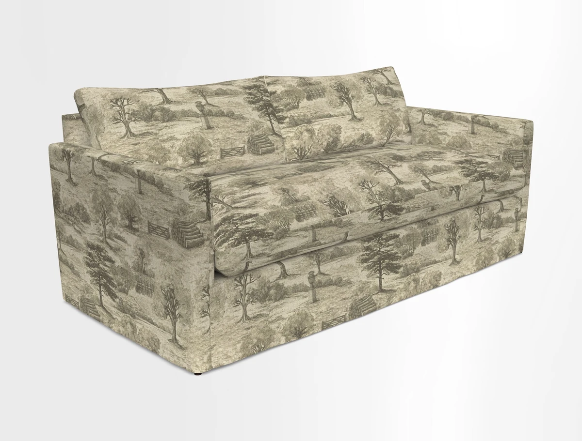 Heyshott 3 Seater Sofa in Two Tone Plain Biscuit. Loose cover option available