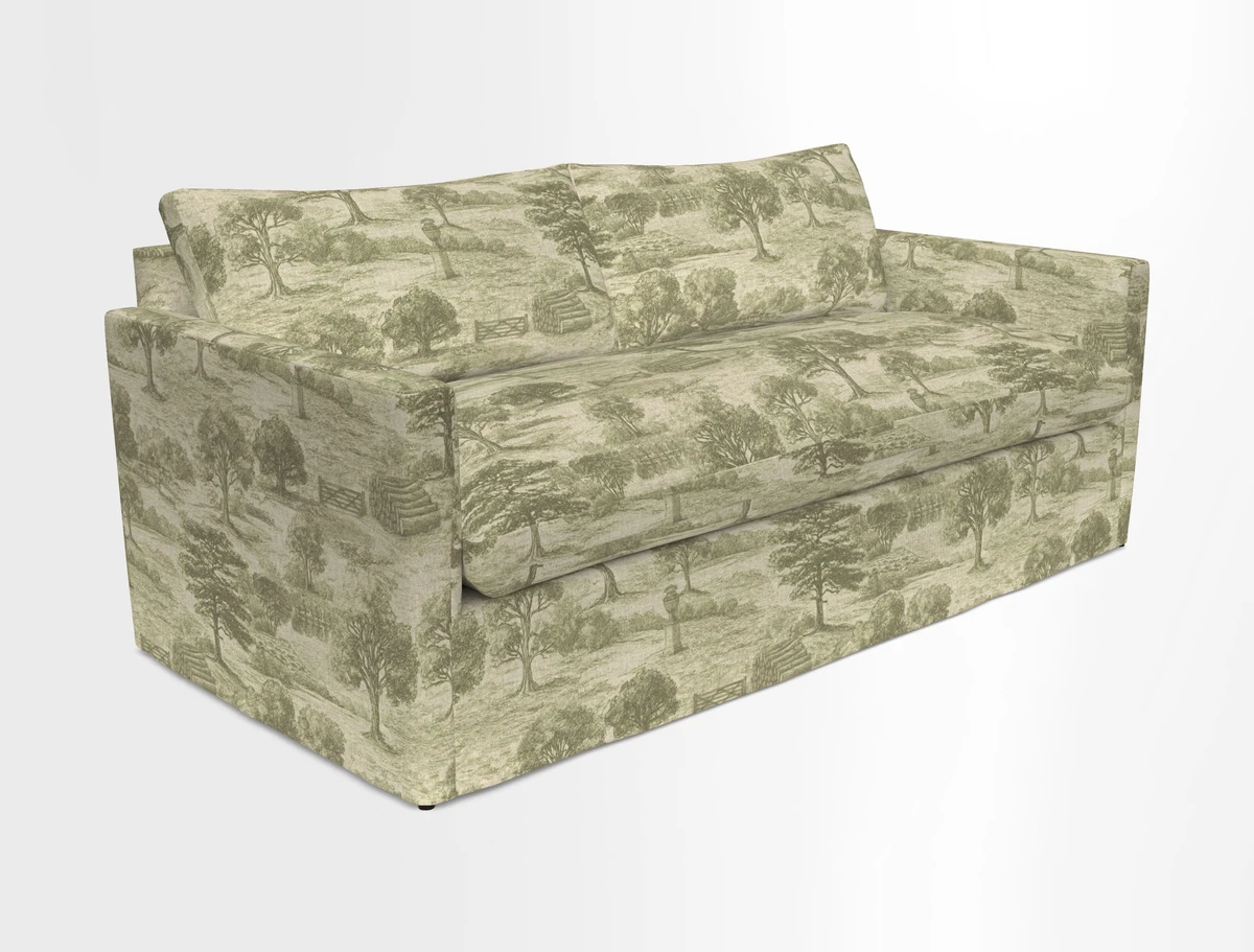 Heyshott 3 Seater Sofa in Two Tone Plain Biscuit. Loose cover option available