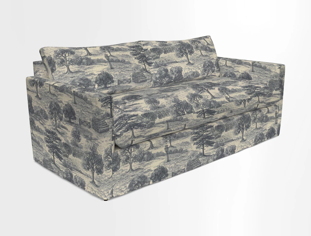 Heyshott 3 Seater Sofa in Two Tone Plain Biscuit. Loose cover option available