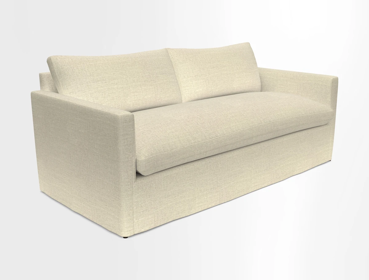 Heyshott 3 Seater Sofa in Two Tone Plain Biscuit. Loose cover option available