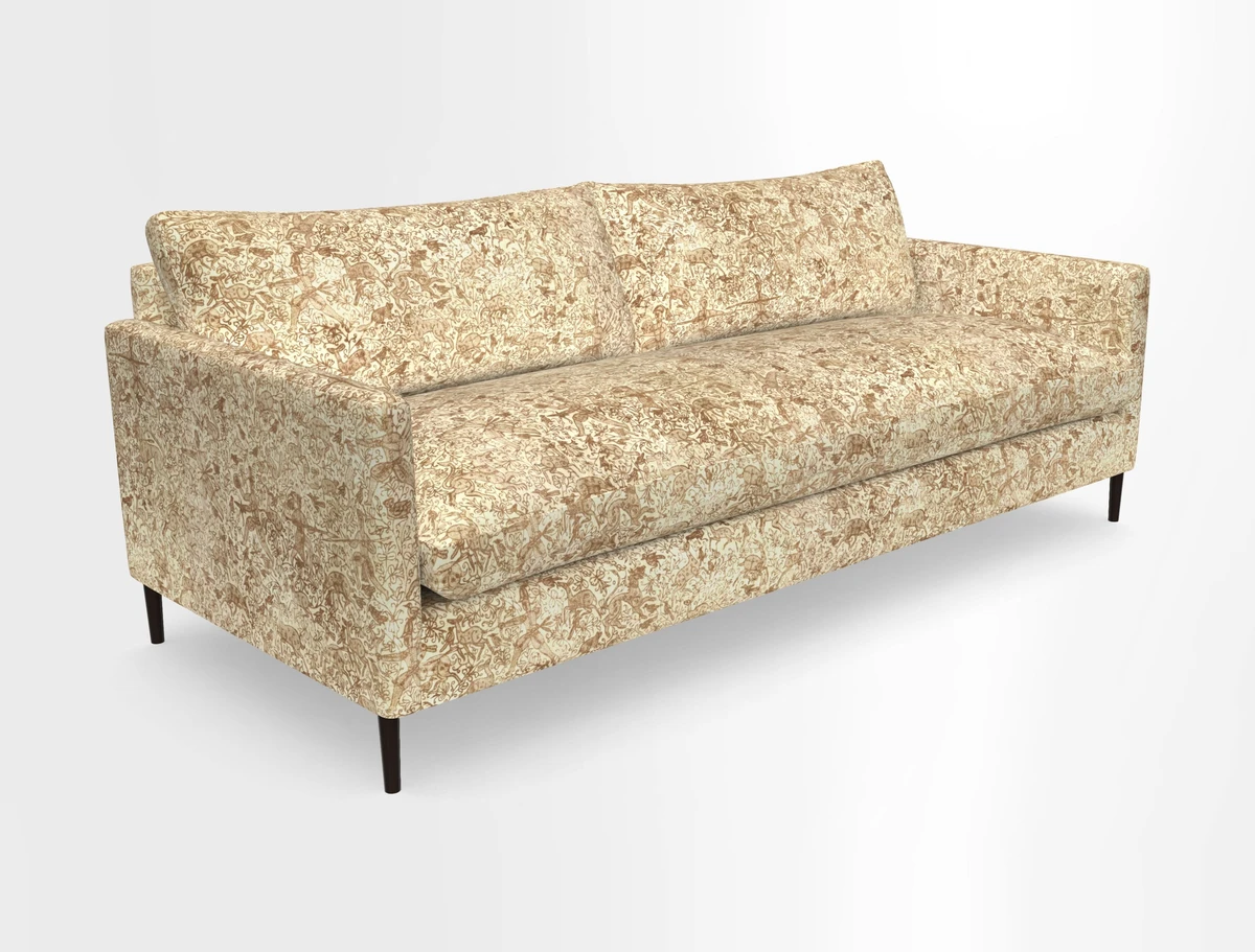 Heyshott 4 Seater Sofa in Two Tone Plain Biscuit. Loose cover option available