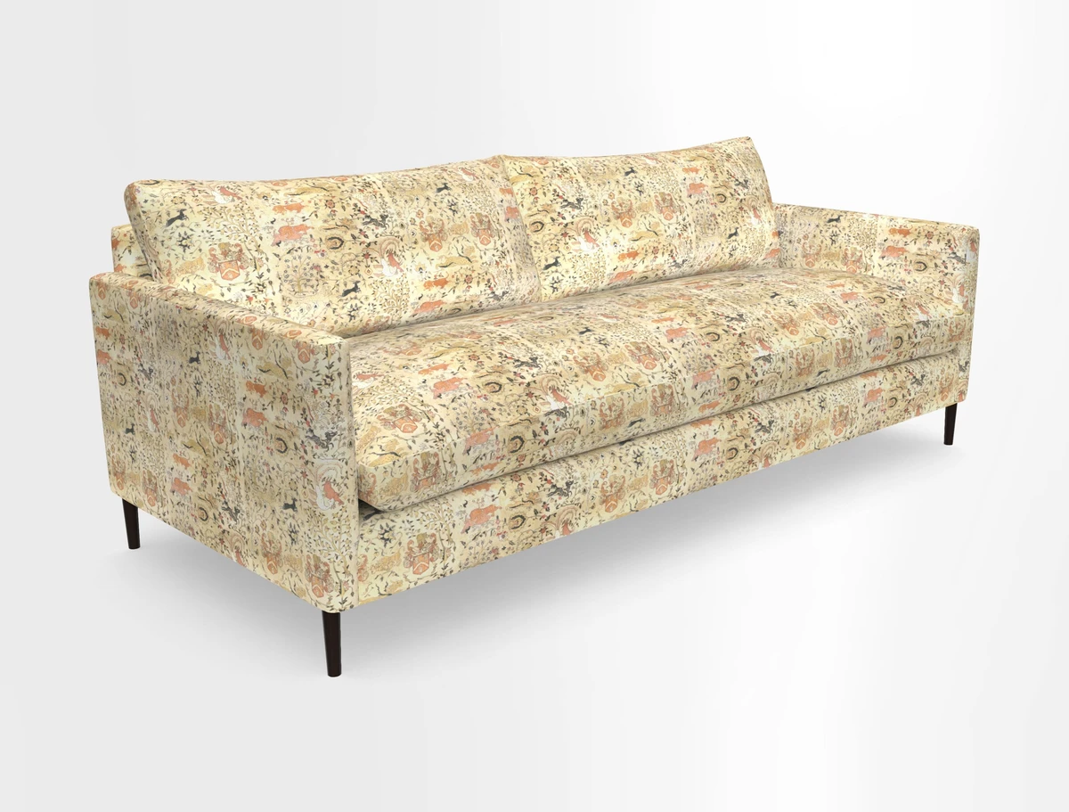 Heyshott 4 Seater Sofa in Two Tone Plain Biscuit. Loose cover option available