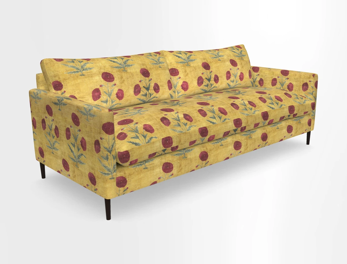 Heyshott 4 Seater Sofa in Two Tone Plain Biscuit. Loose cover option available
