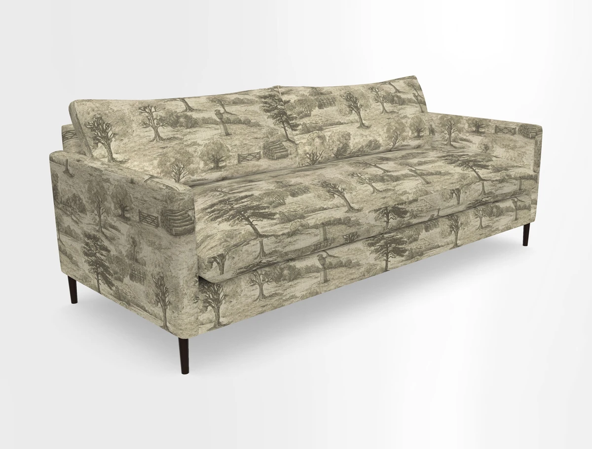 Heyshott 4 Seater Sofa in Two Tone Plain Biscuit. Loose cover option available