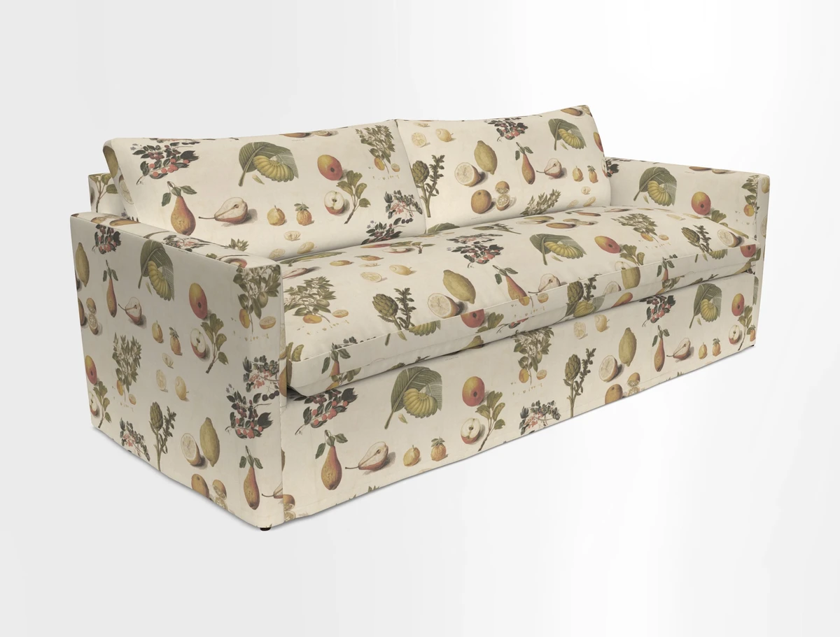 Heyshott 4 Seater Sofa in Two Tone Plain Biscuit. Loose cover option available