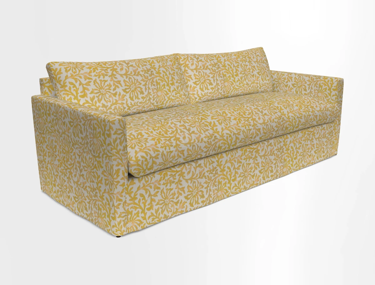 Heyshott 4 Seater Sofa in Two Tone Plain Biscuit. Loose cover option available