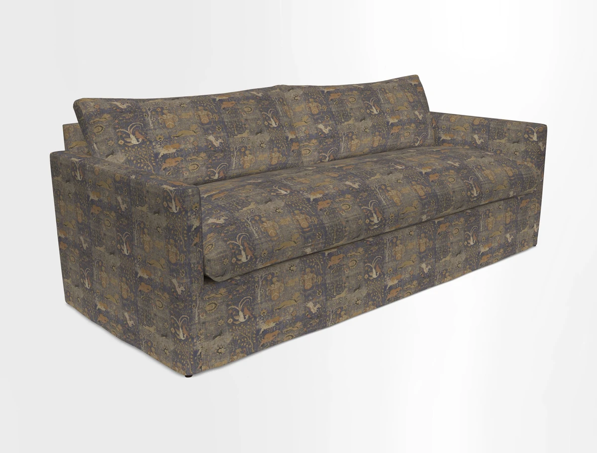 Heyshott 4 Seater Sofa in Two Tone Plain Biscuit. Loose cover option available