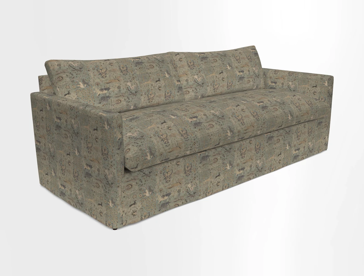 Heyshott 4 Seater Sofa in Two Tone Plain Biscuit. Loose cover option available