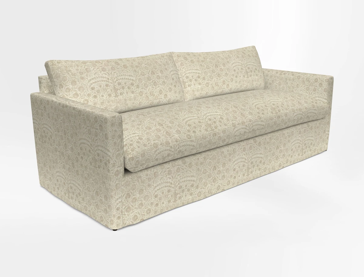 Heyshott 4 Seater Sofa in Two Tone Plain Biscuit. Loose cover option available