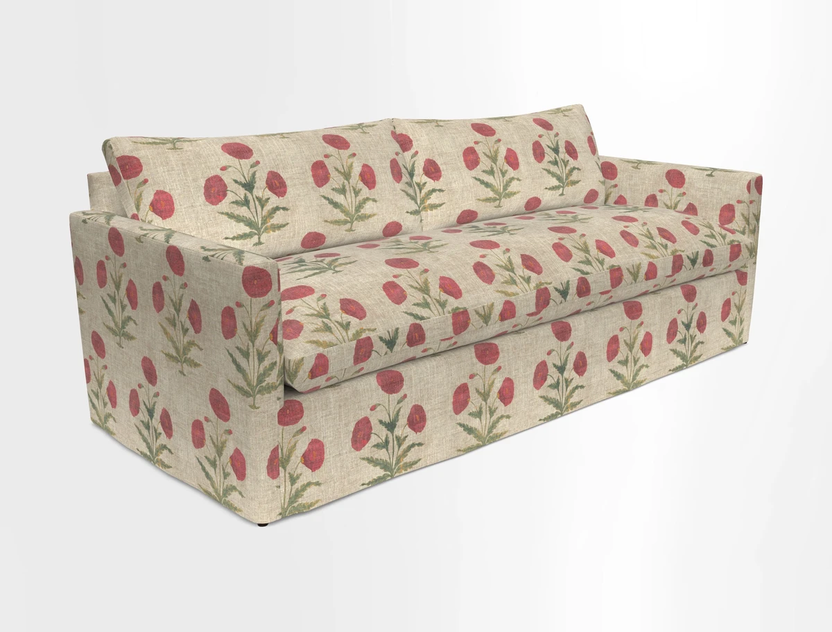 Heyshott 4 Seater Sofa in Two Tone Plain Biscuit. Loose cover option available