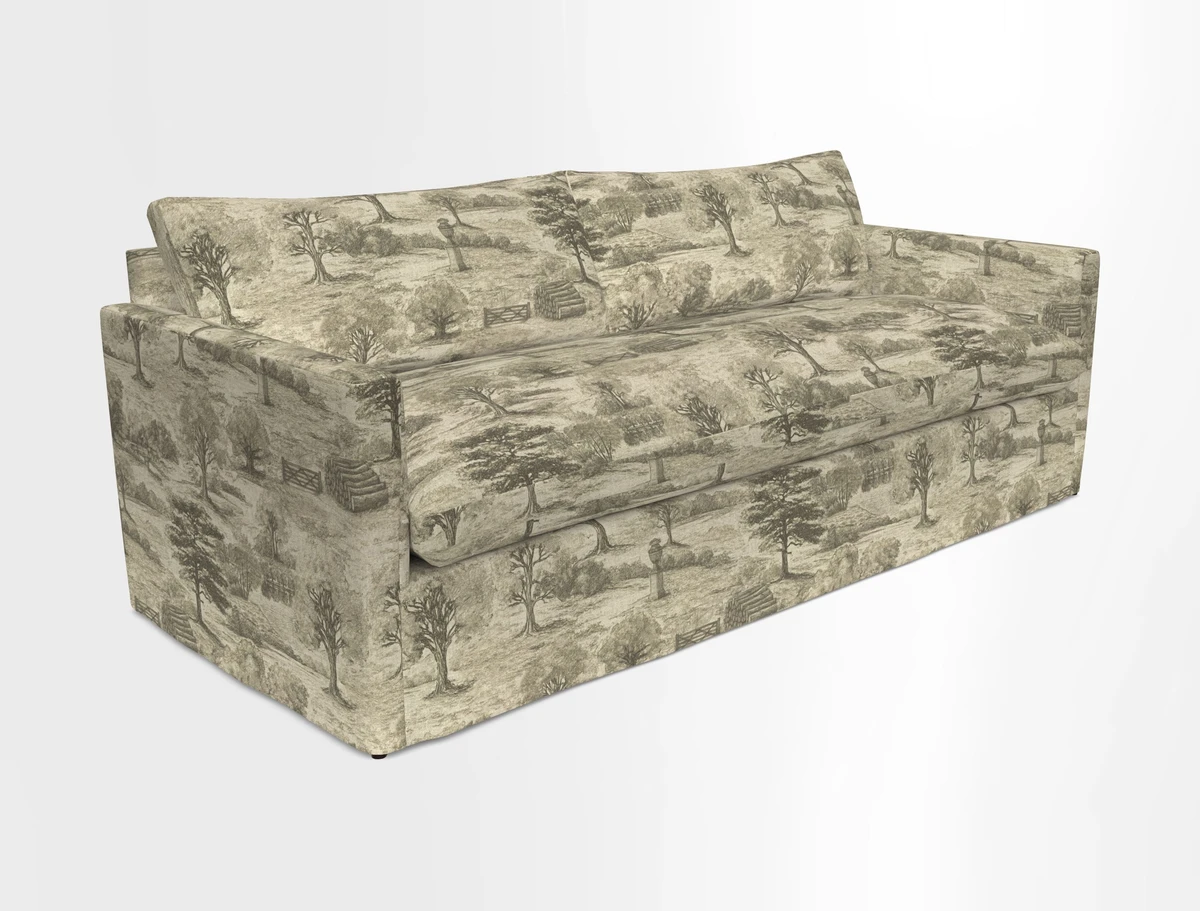 Heyshott 4 Seater Sofa in Two Tone Plain Biscuit. Loose cover option available