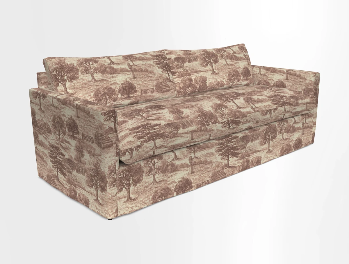 Heyshott 4 Seater Sofa in Two Tone Plain Biscuit. Loose cover option available