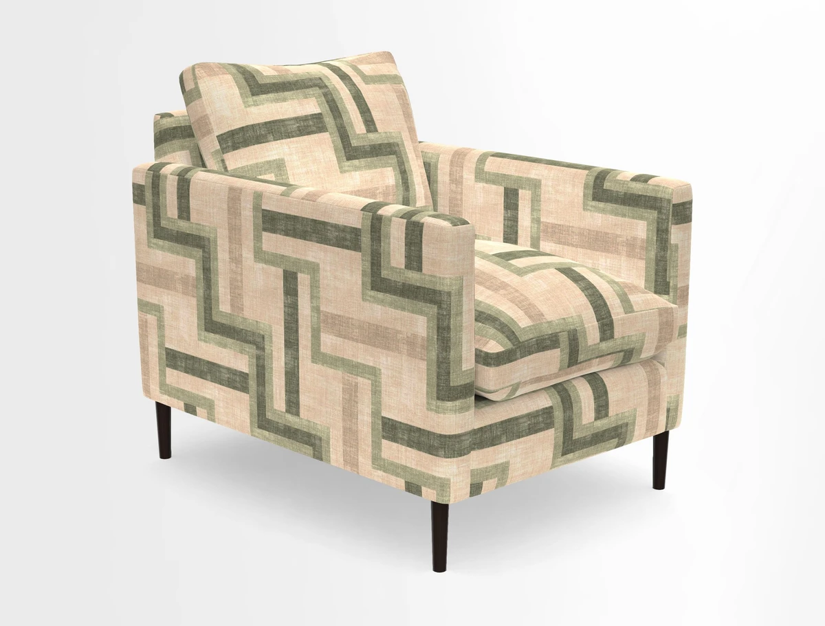Heyshott Chair in Two Tone Plain Biscuit. Loose cover option available