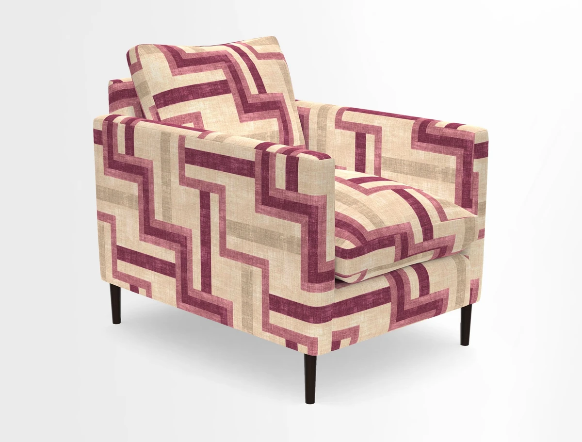 Heyshott Chair in Two Tone Plain Biscuit. Loose cover option available
