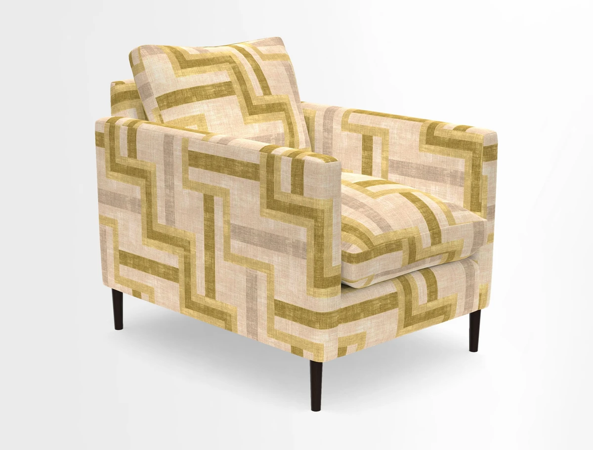 Heyshott Chair in Two Tone Plain Biscuit. Loose cover option available
