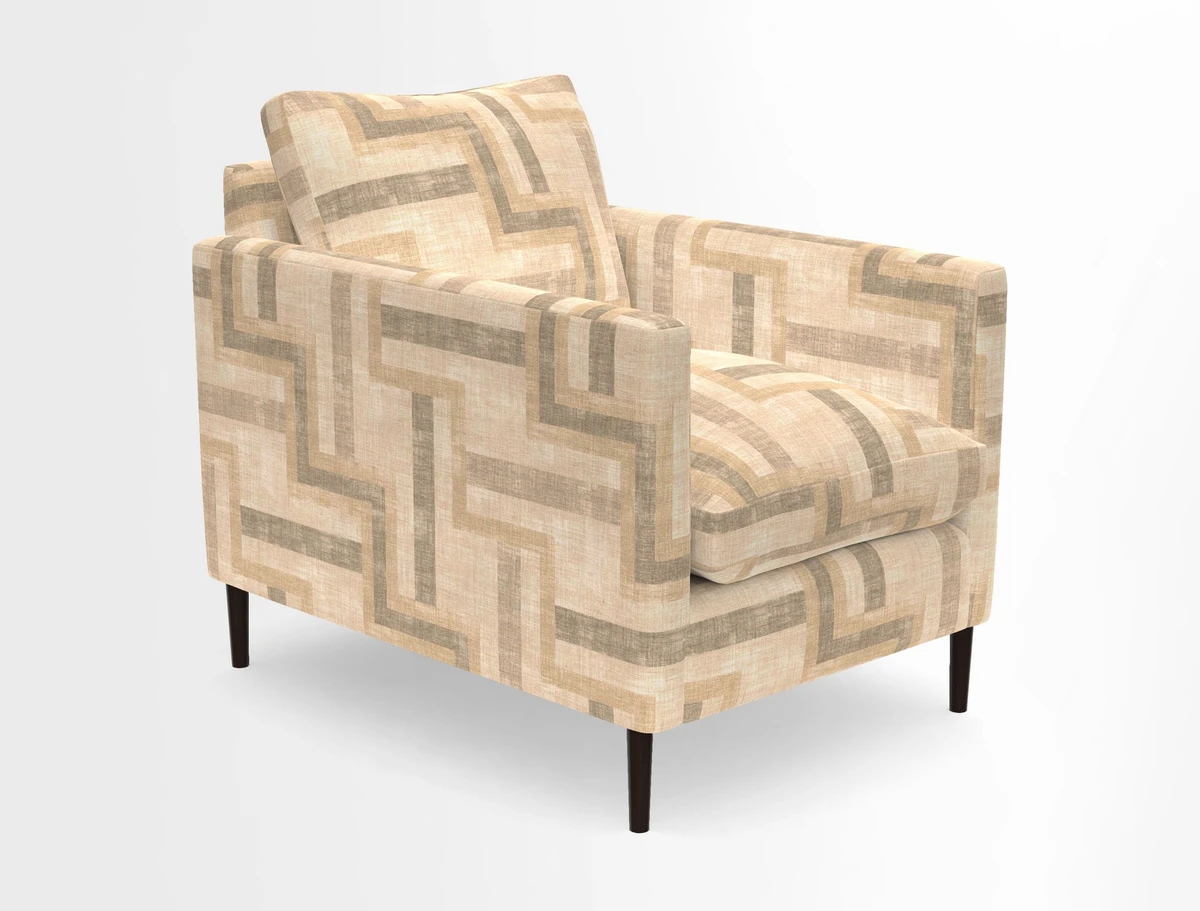 Heyshott Chair in Two Tone Plain Biscuit. Loose cover option available