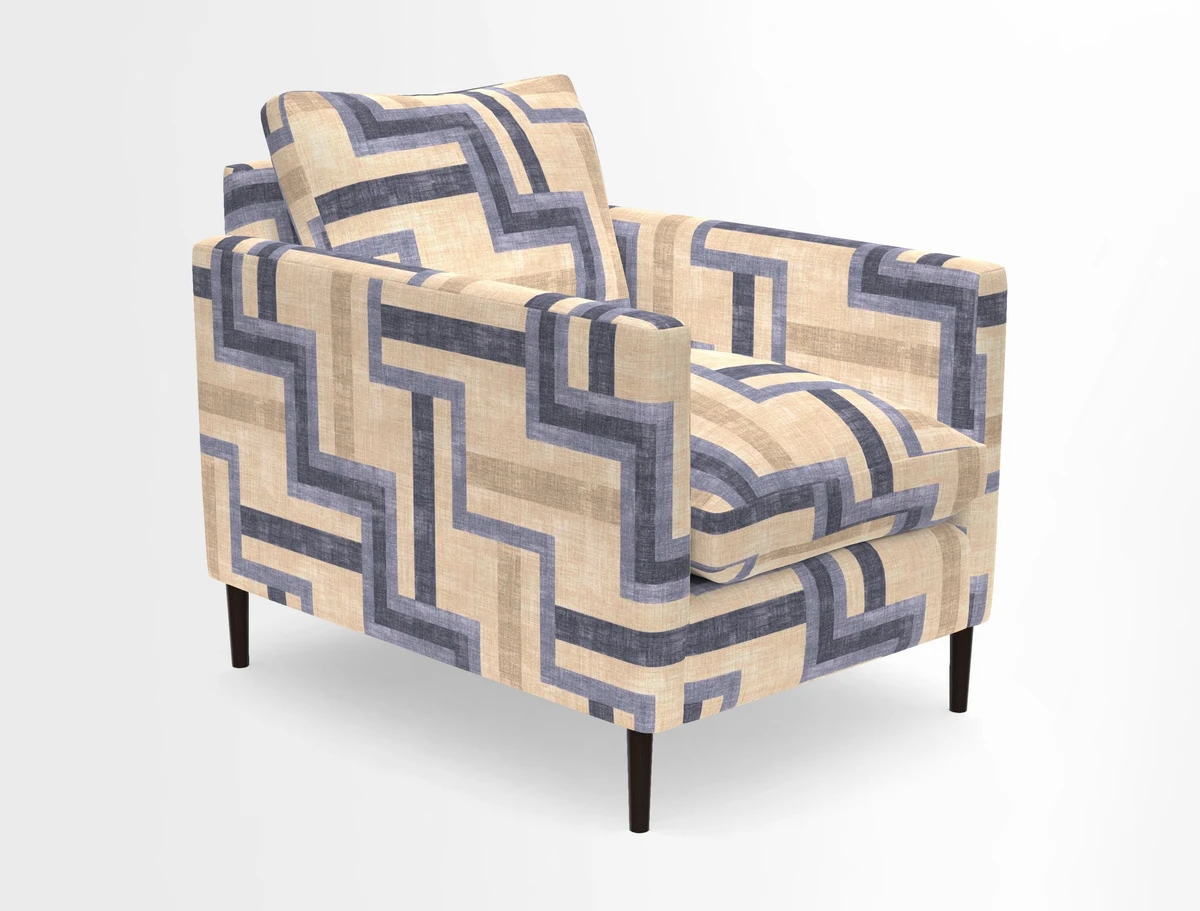 Heyshott Chair in Two Tone Plain Biscuit. Loose cover option available