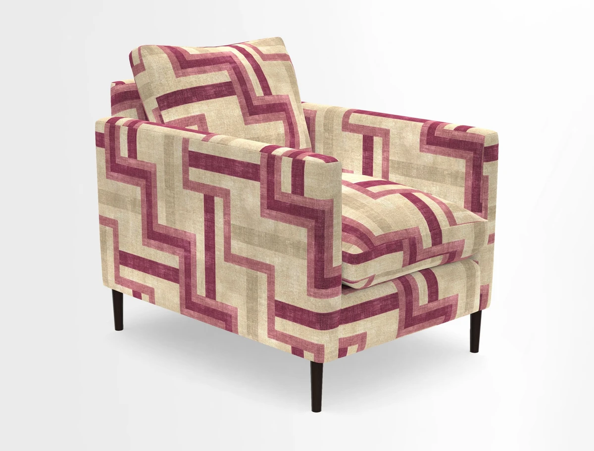 Heyshott Chair in Two Tone Plain Biscuit. Loose cover option available