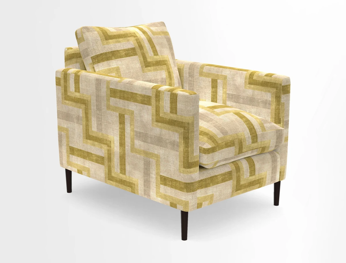 Heyshott Chair in Two Tone Plain Biscuit. Loose cover option available
